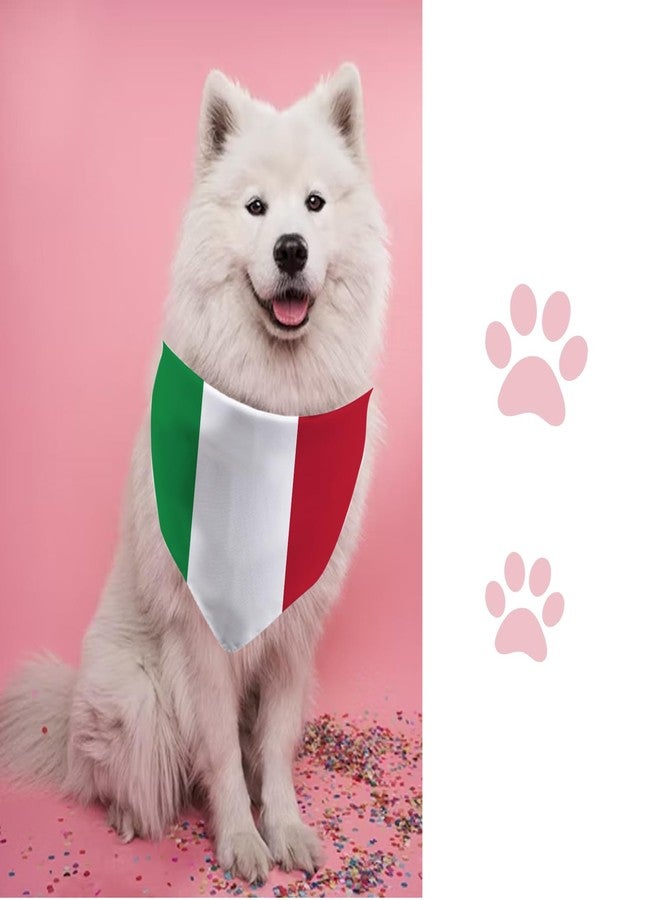 جي اكس جي زد اس او JXGZSO قطعة واحدة من منديل الكلاب بتصميم العلم الإيطالي، هدية منديل للحيوانات الأليفة بتصميم العلم الإيطالي (منديل للكلاب بتصميم العلم الإيطالي) - Image 5